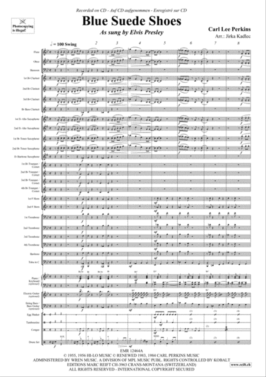 Blue Suede Shoes Concert Band scores gallery preview page 3
