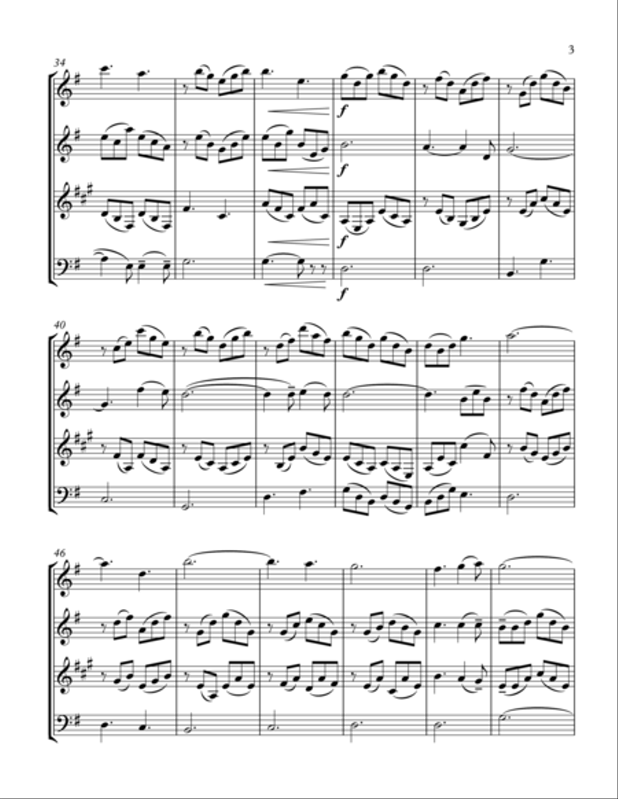 O Holy Night (wind quartet) Woodwind Quartet scores gallery preview page 3