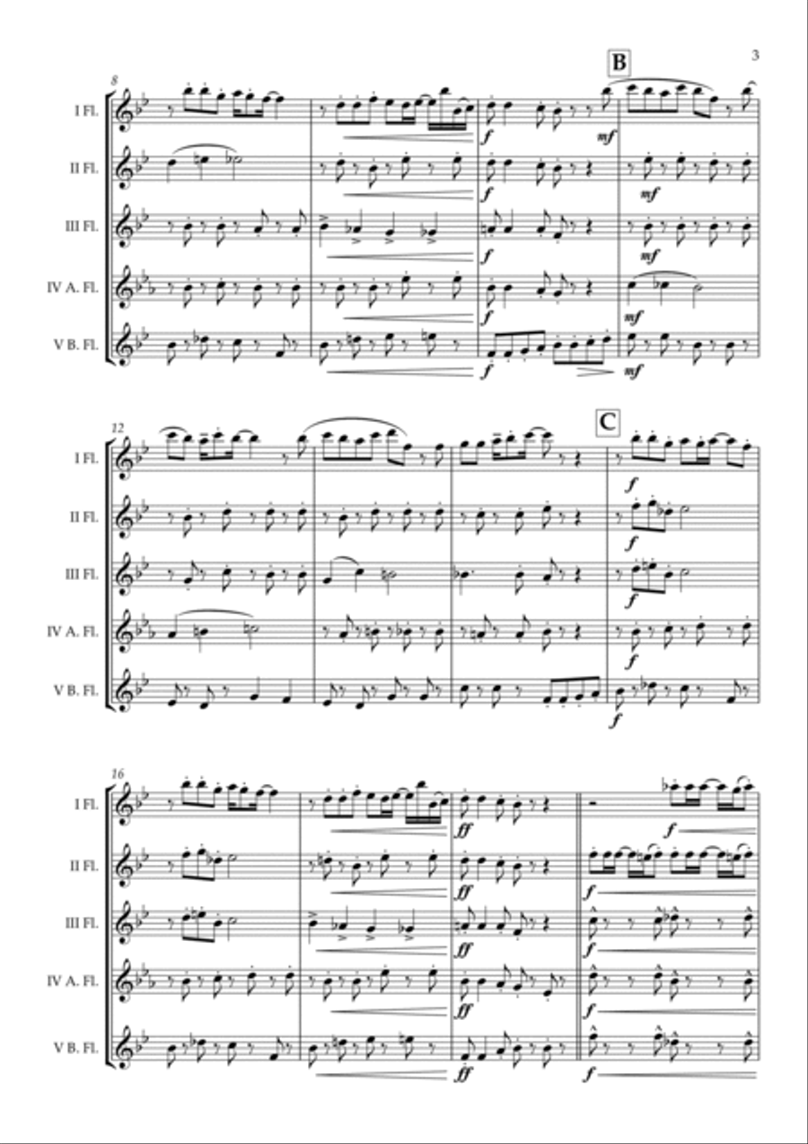 The Muppet Show Theme Flute Choir scores gallery preview page 4