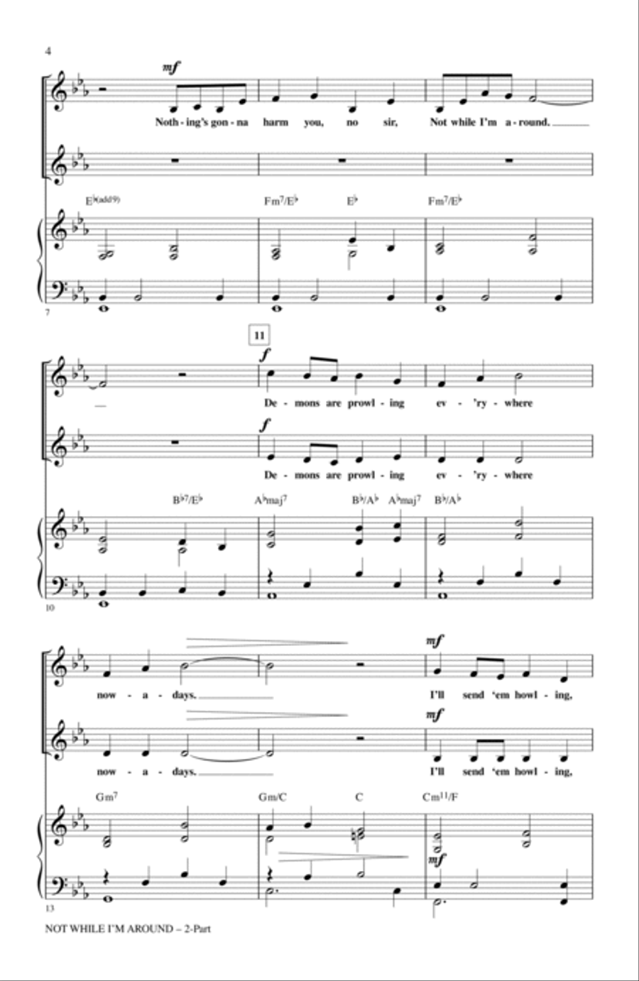 Not While I'm Around (from Sweeney Todd) (arr. Mark Brymer) 2-Part scores gallery preview page 2