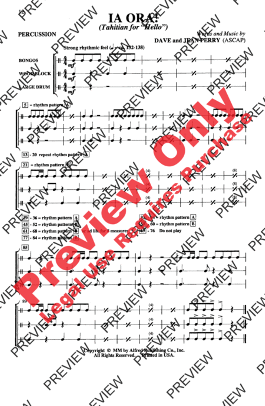 Ia Ora! (Tahitian for Hello) 2-Part scores gallery preview page 12
