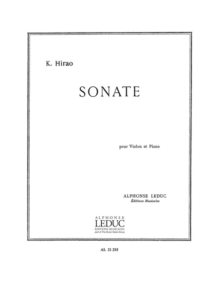 Sonata, For Violin And Piano