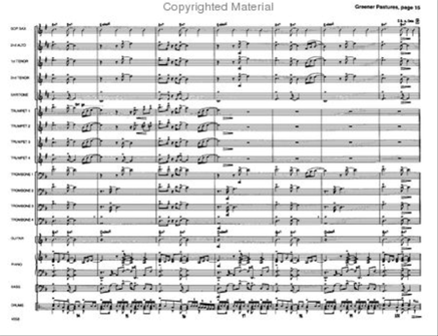 Greener Pastures Greener Pastures Jazz Ensemble scores gallery preview page 16