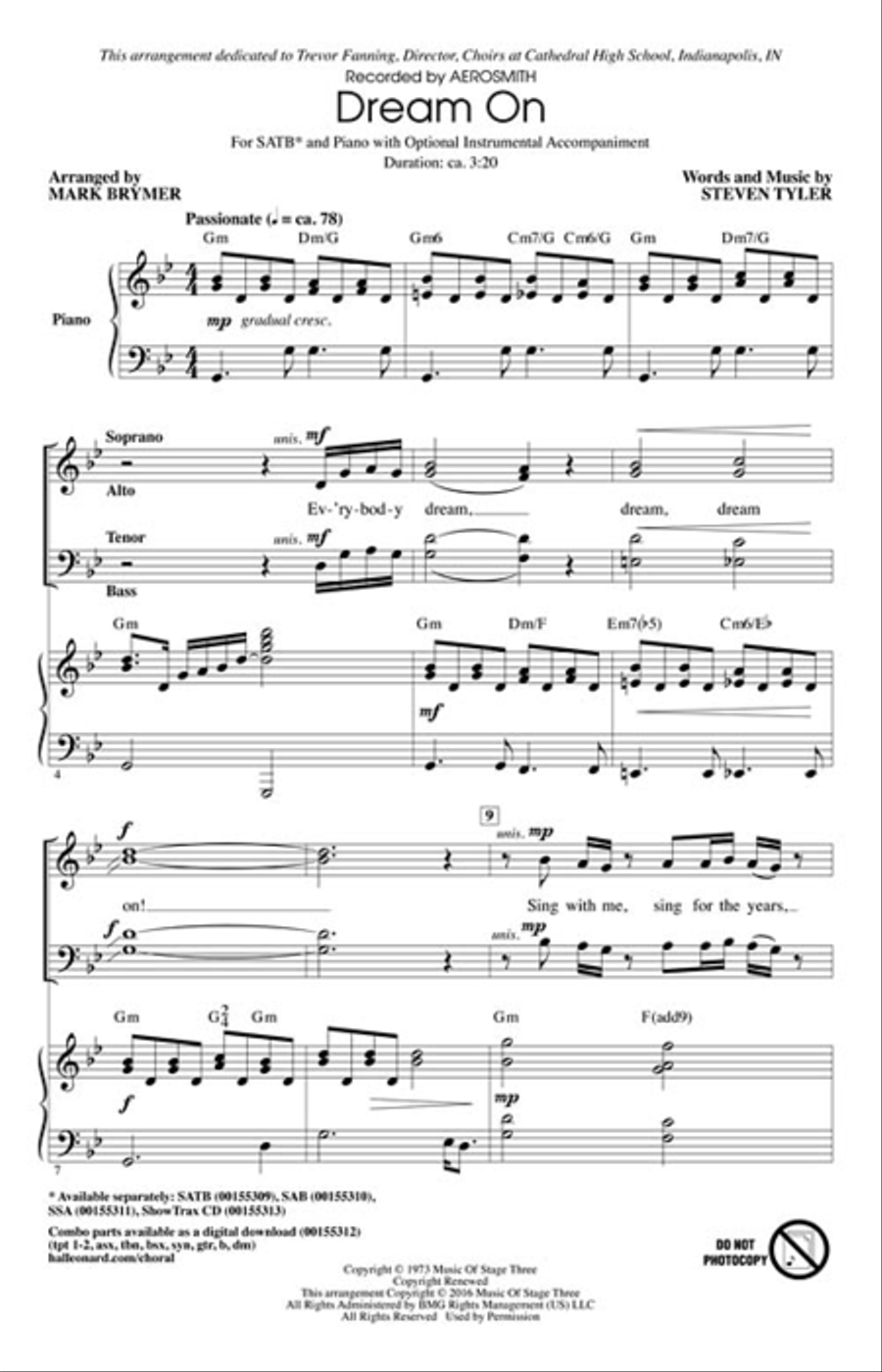 Dream On 4-Part scores gallery preview page 2