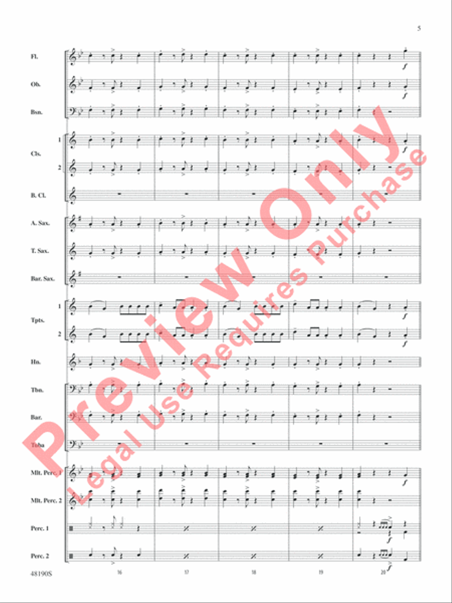 Con Calma (Remix) Concert Band scores gallery preview page 6