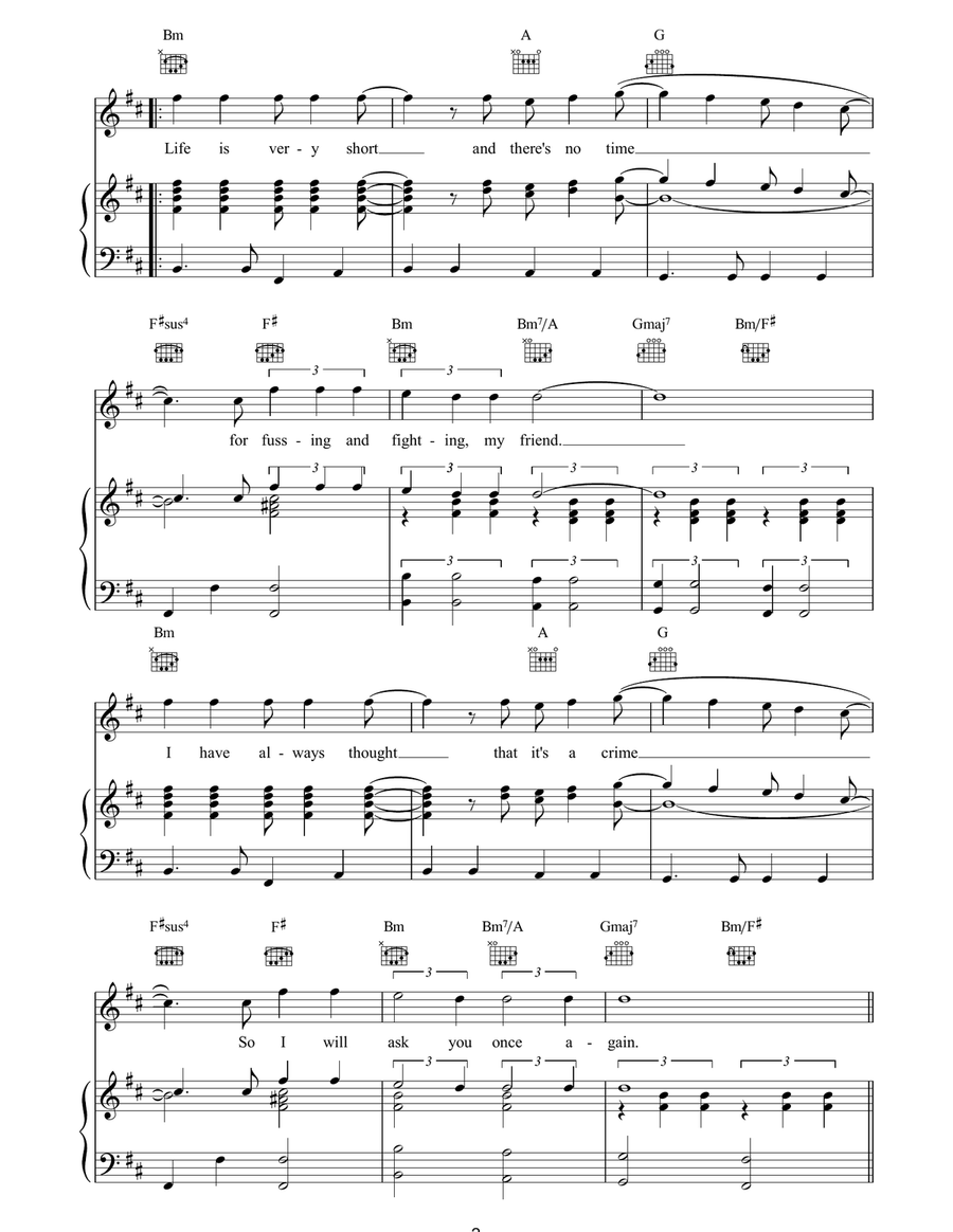 We Can Work It Out We Can Work It Out Piano, Vocal, Guitar scores gallery preview page 2