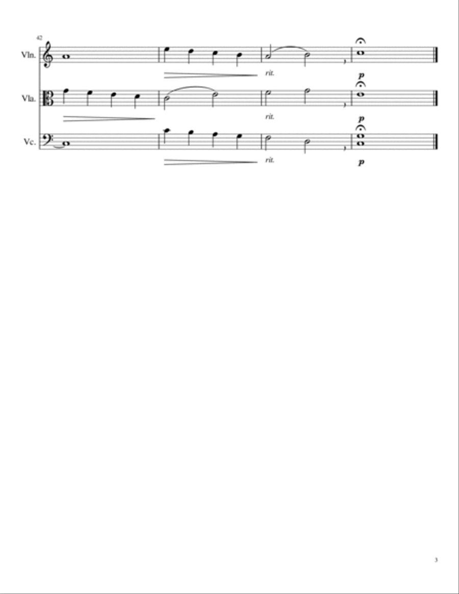'Tis So Sweet to Trust in Jesus String Trio scores gallery preview page 3