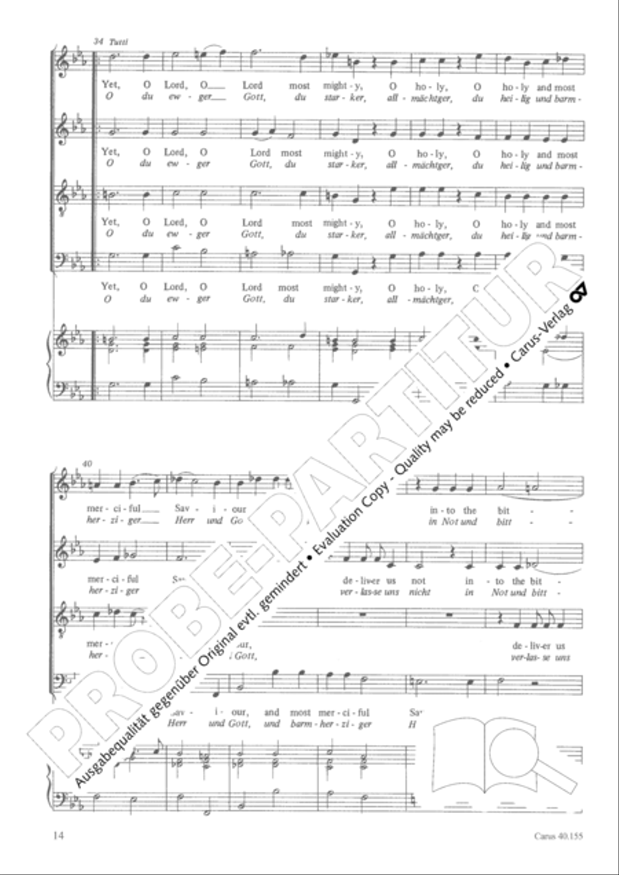 Funeral music of Queen Mary 4-Part scores gallery preview page 15