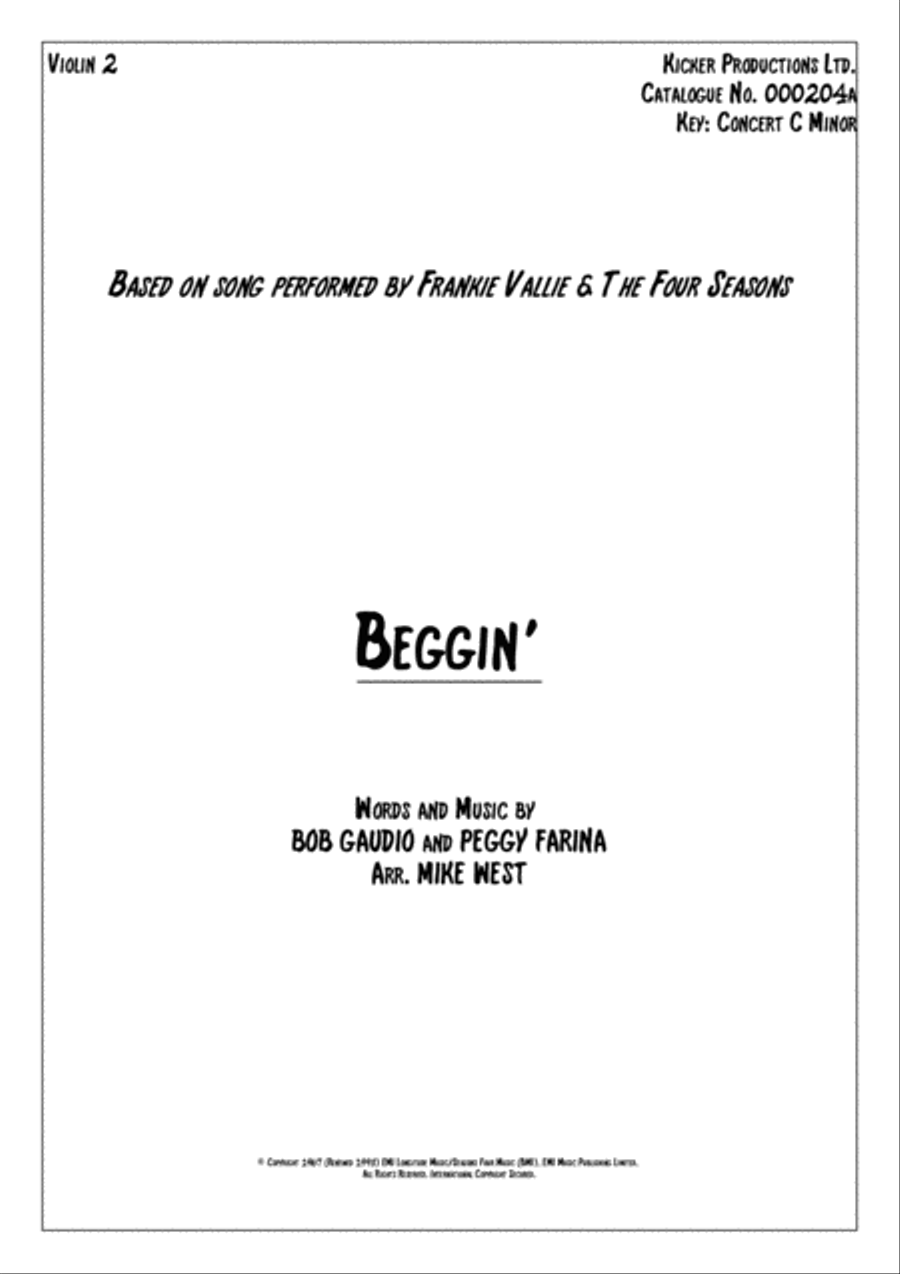 Beggin' Small Ensemble scores gallery preview page 4