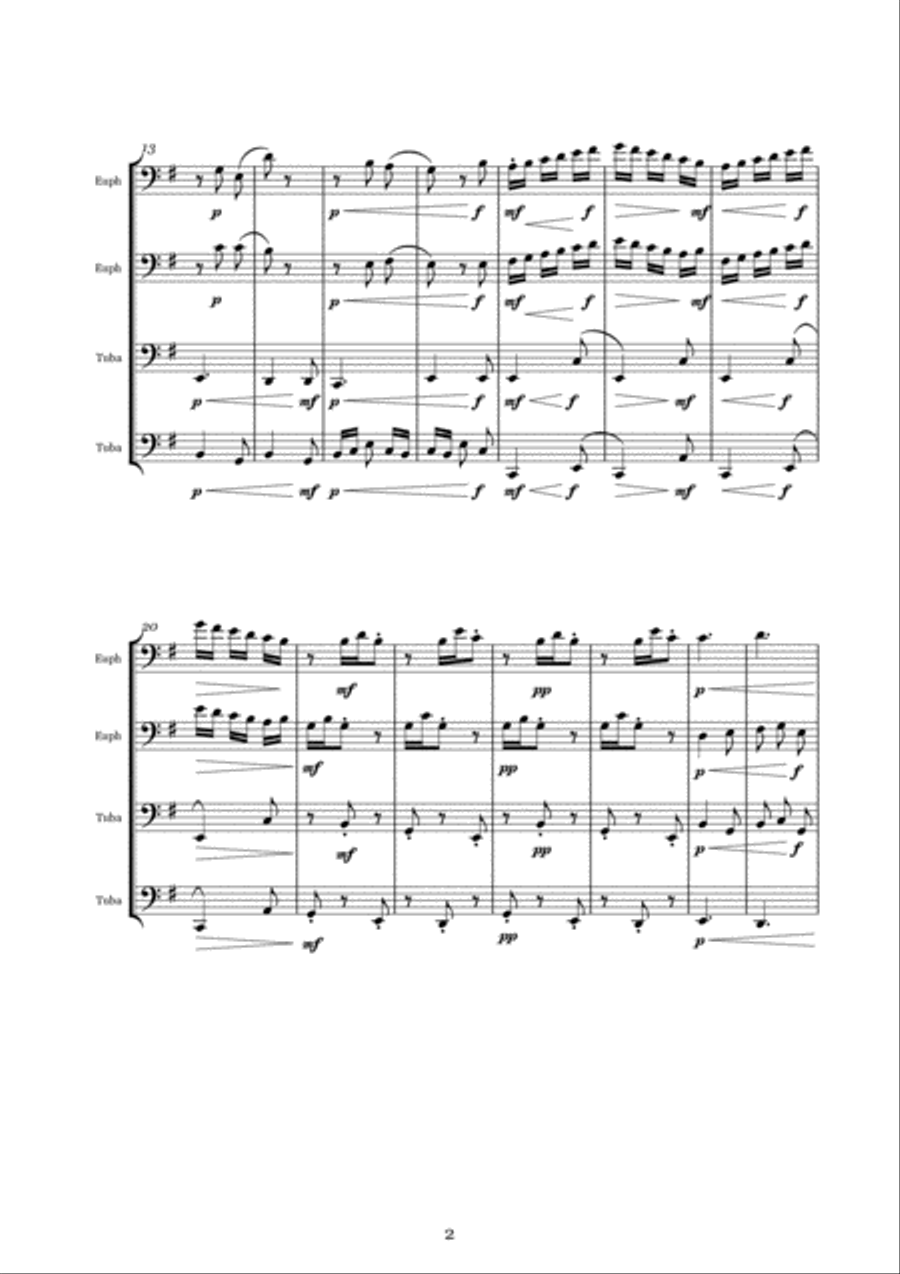 Three Legged Dances and Hym Brass Ensemble scores gallery preview page 3