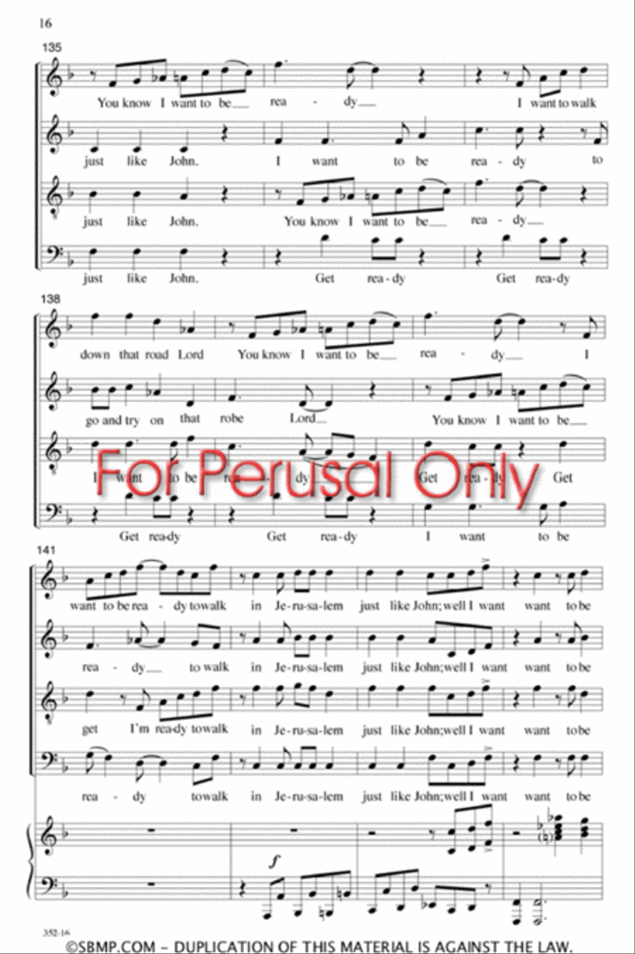Walk in Jerusalem - SATB Octavo 4-Part scores gallery preview page 16