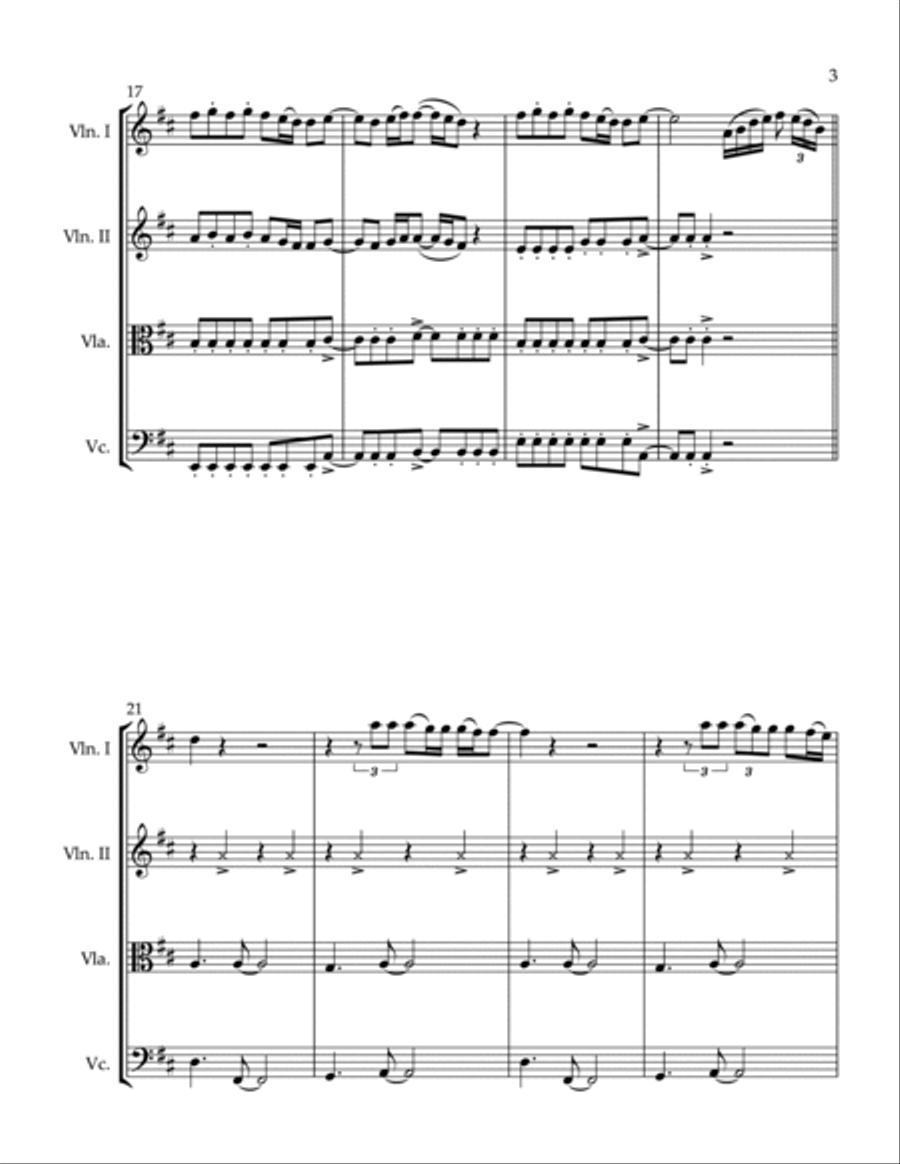 Thinking Out Loud Thinking Out Loud String Quartet scores gallery preview page 3