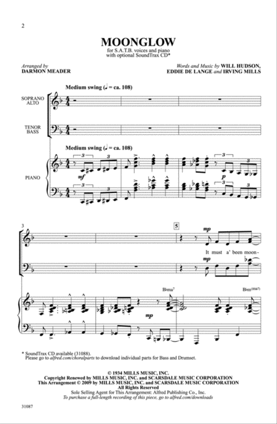 Moonglow Moonglow 4-Part scores gallery preview page 2