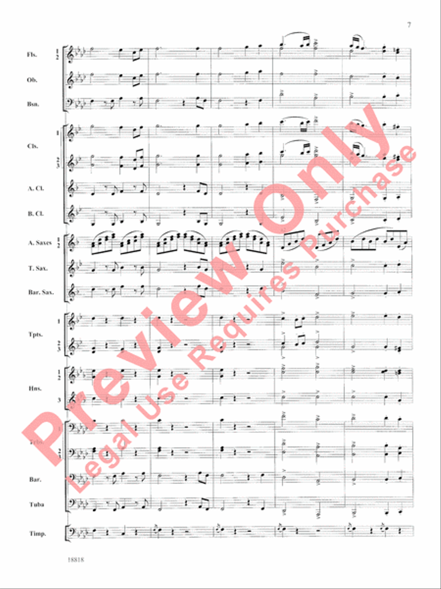 Symphony No. 9 New World, Finale Concert Band scores gallery preview page 8