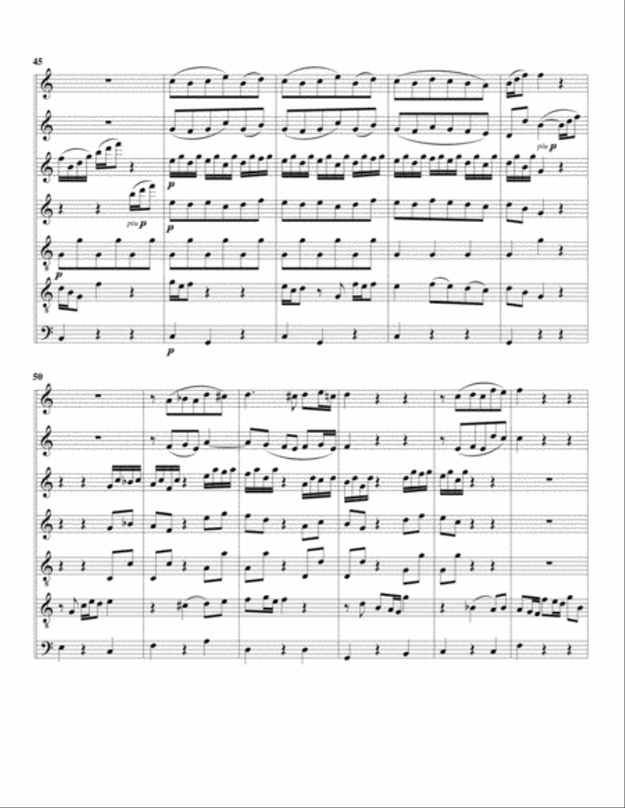 Aria: Ach, schlage doch bald from Cantata BWV 95 (arrangement for 7 recorders) Recorder scores gallery preview page 6