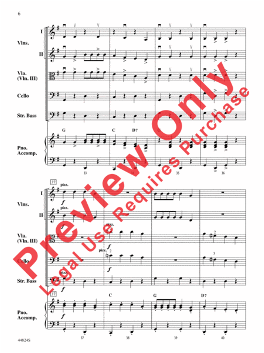American Square Dance Set String Orchestra scores gallery preview page 17