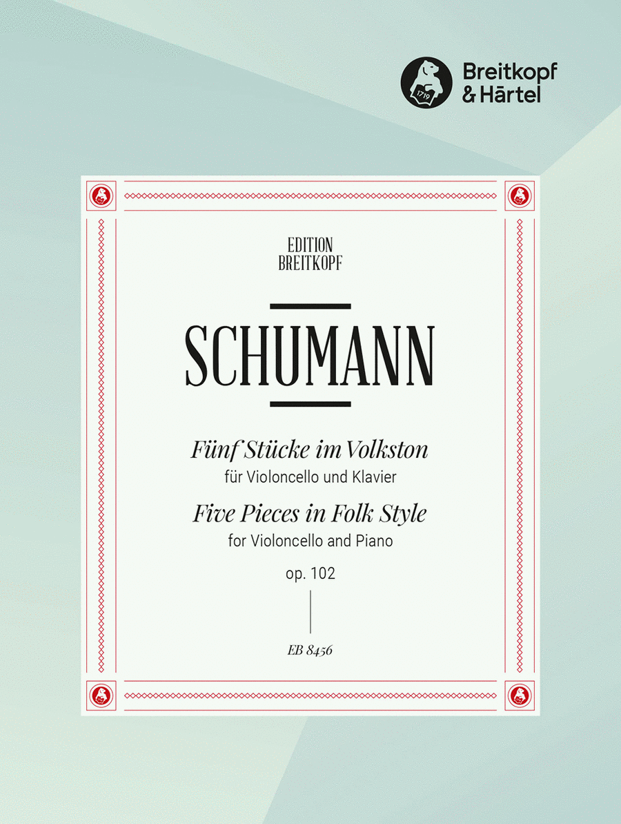 5 Pieces in Folk Style Op. 102 Piano Accompaniment scores gallery preview page 1