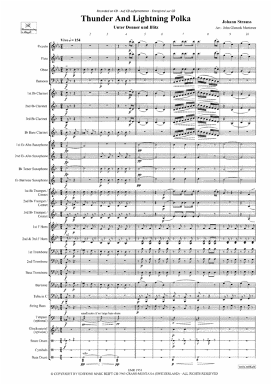 Thunder And Lightning Polka Concert Band scores gallery preview page 4