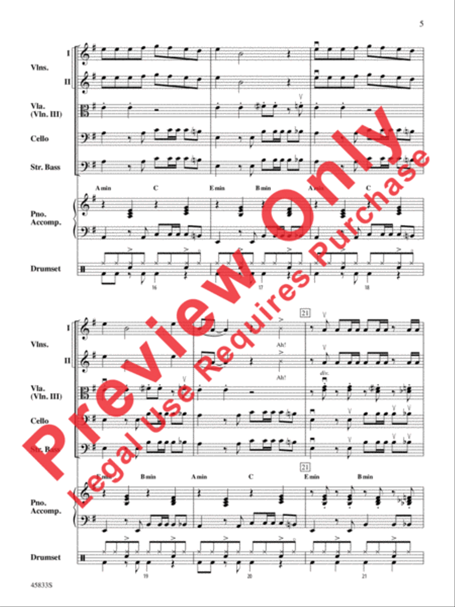 Cake by the Ocean String Orchestra scores gallery preview page 5