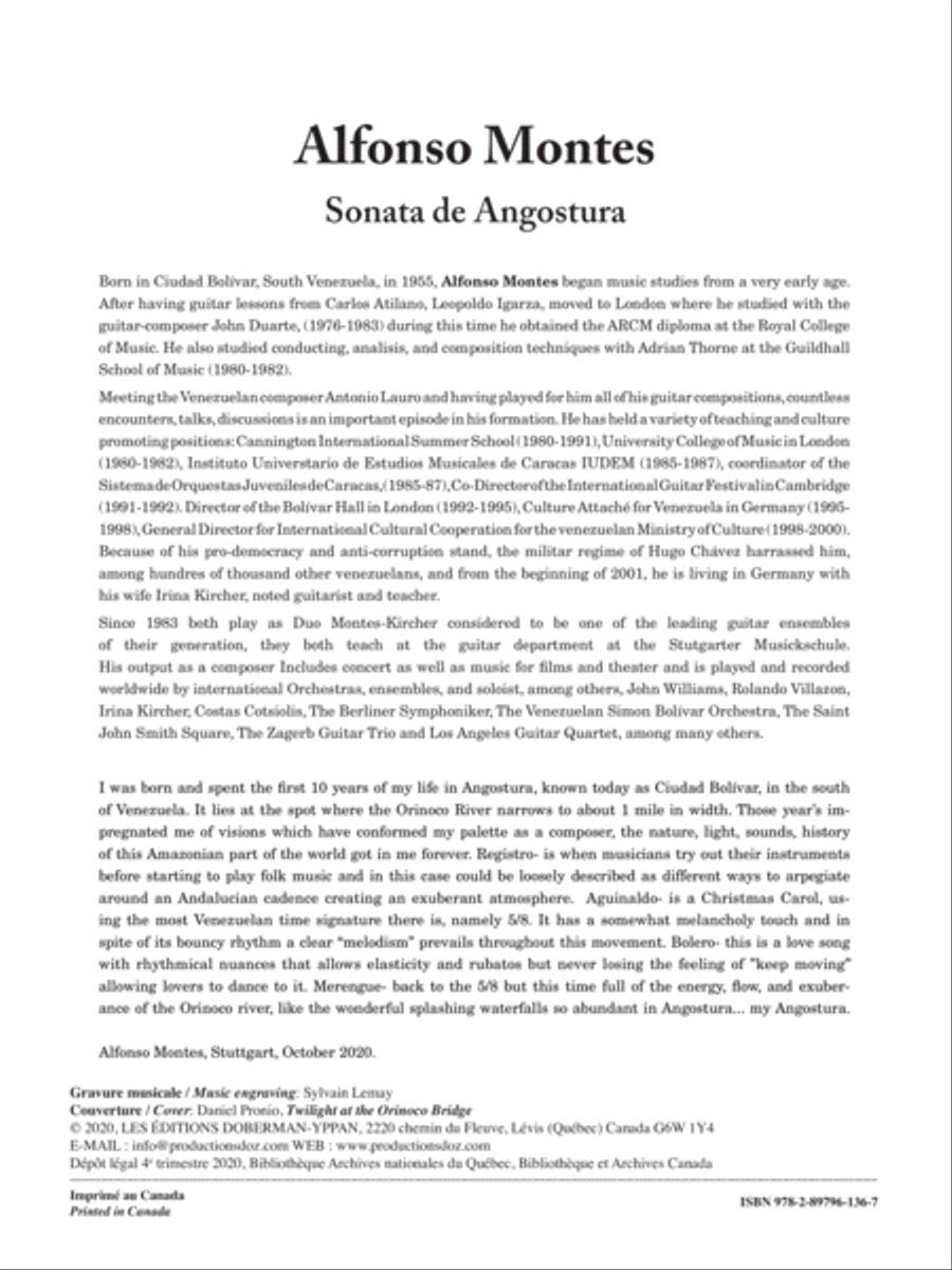 Sonata de Angostura Classical Guitar scores gallery preview page 2