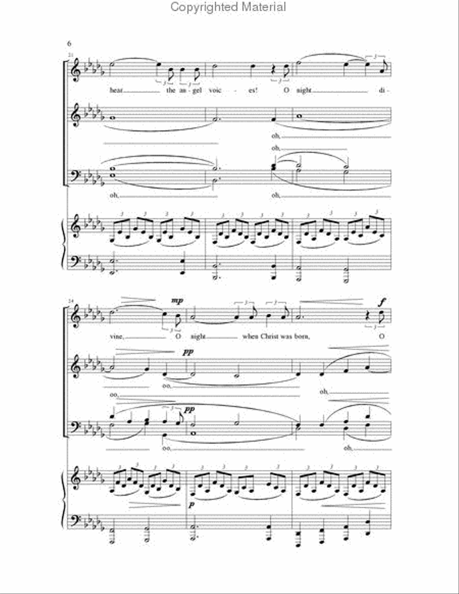 O Holy Night 4-Part scores gallery preview page 5