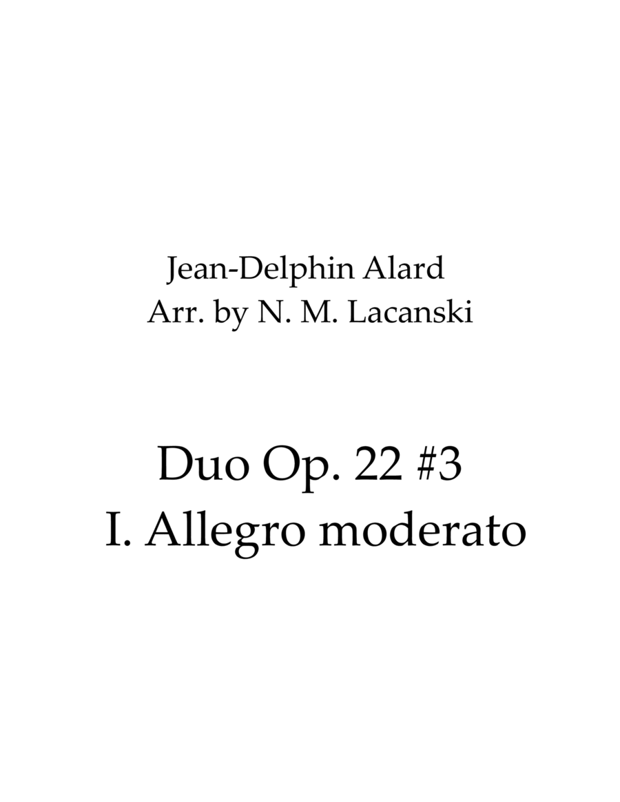 Duo Op. 22 #3 I. Allegro moderato image number null