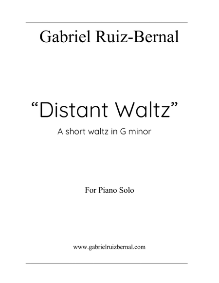 DISTANT WALTZ for piano solo image number null