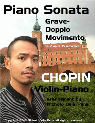 Book cover for Frederick Chopin Sonata no 2 opus 35 Grave-Doppio Moviemento for VIOLIN and PIANO Duet