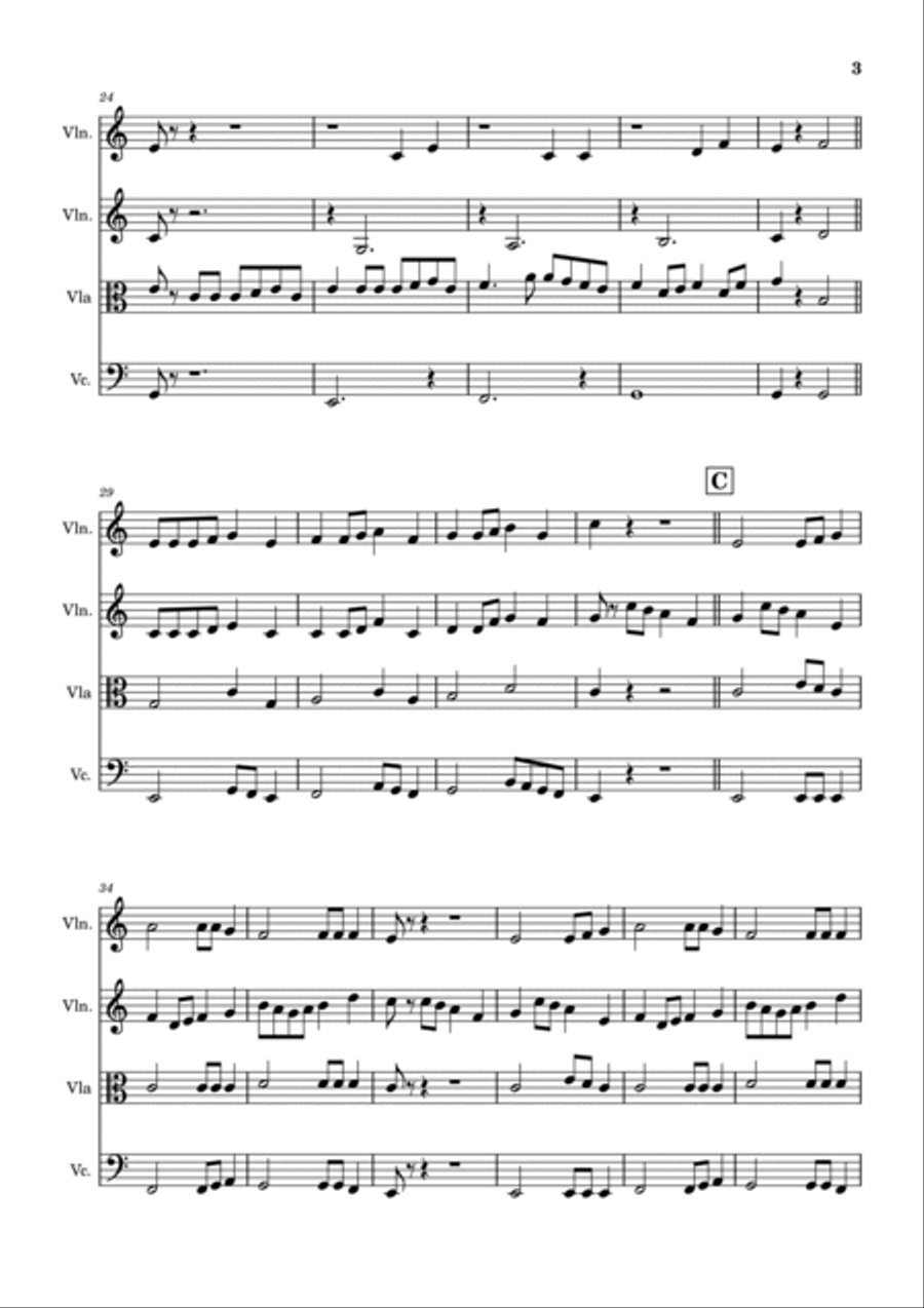The Boat Capsized (A Canou virou) String Quartet scores gallery preview page 4