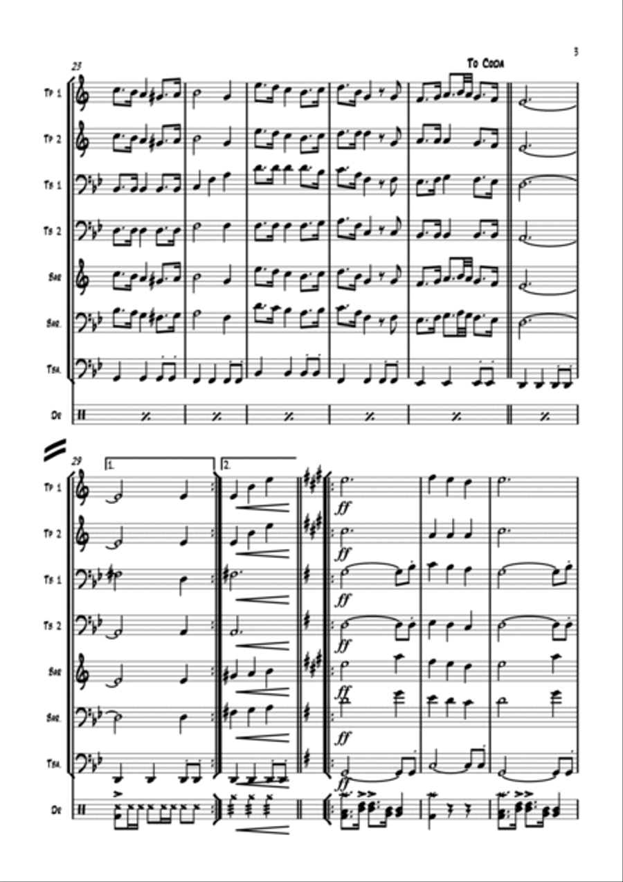 Conquest Of Paradise Conquest Of Paradise Brass Ensemble scores gallery preview page 4