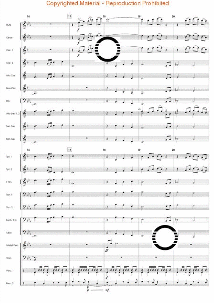 Fire Dance Concert Band scores gallery preview page 5