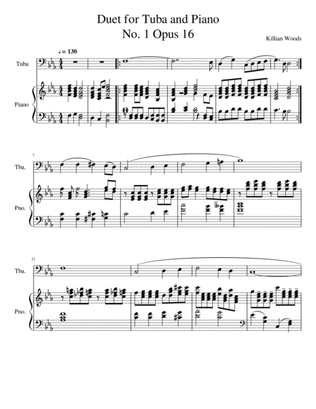 No. 2 Opus 16 - Duet for Tuba and Piano