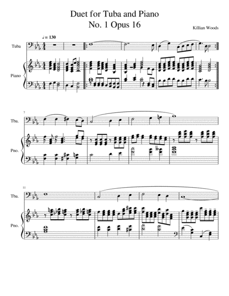 No. 2 Opus 16 - Duet for Tuba and Piano image number null
