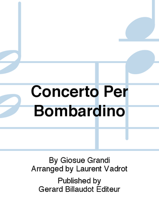 Book cover for Concerto Per Bombardino
