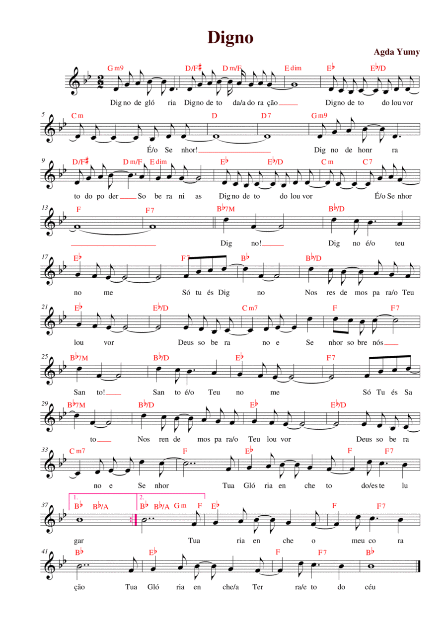 Digno Digno Piano scores gallery preview page 1