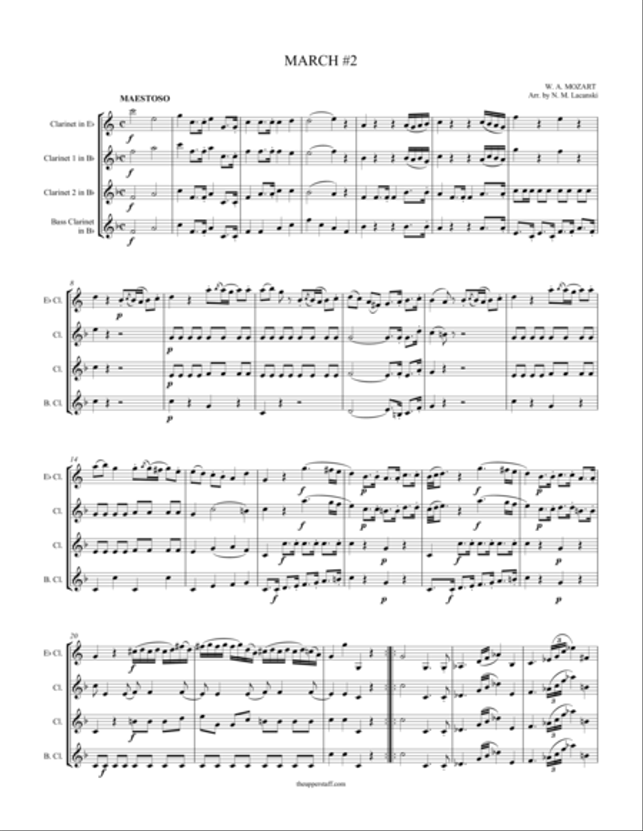 March #2 Woodwind Quartet scores gallery preview page 1