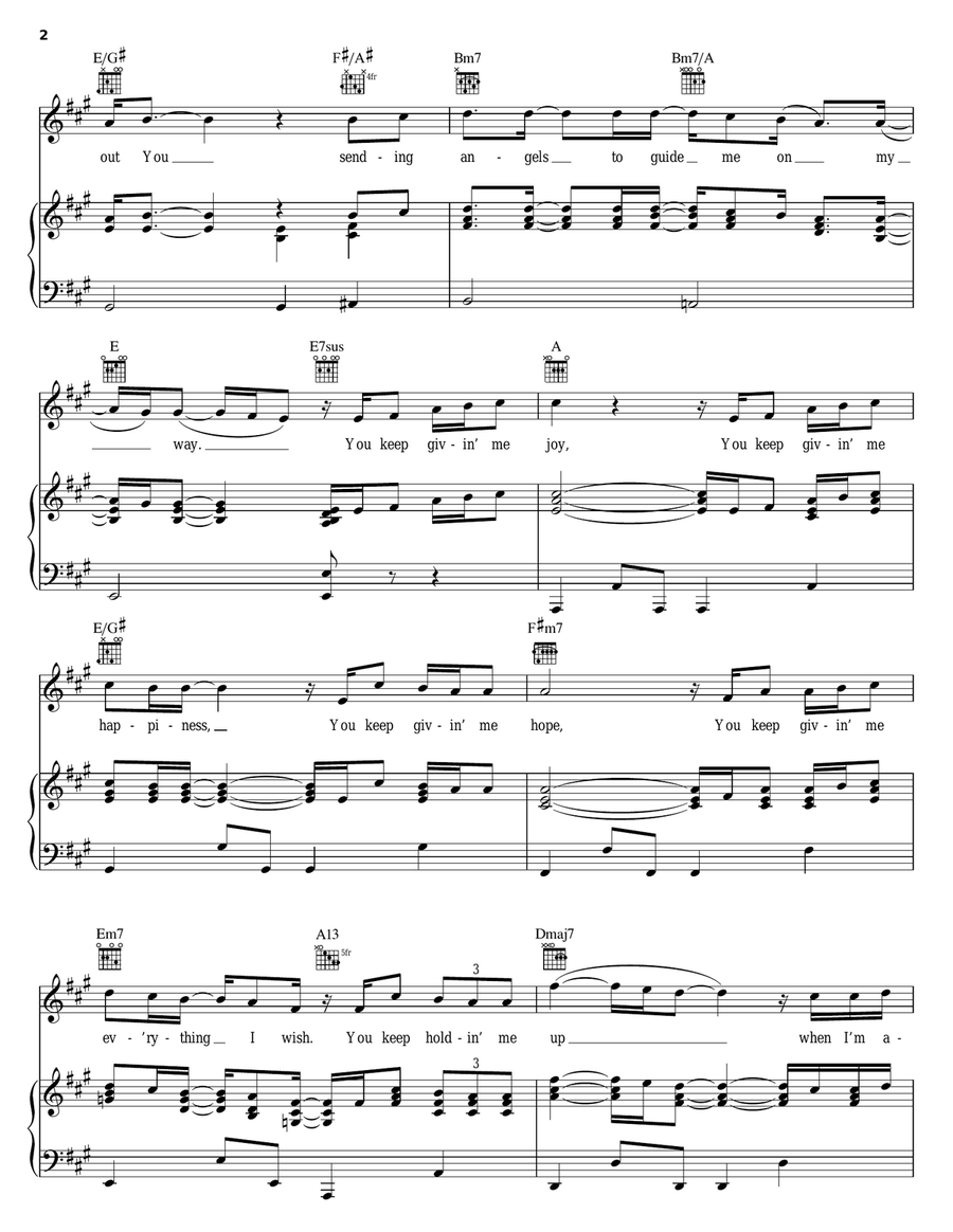 You Keep Givin' Me You Keep Givin' Me Piano, Vocal, Guitar scores gallery preview page 2