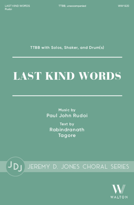 Book cover for Last Kind Words