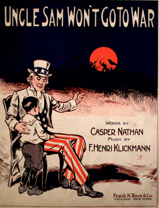 Book cover for Uncle Sam Won't Go To War