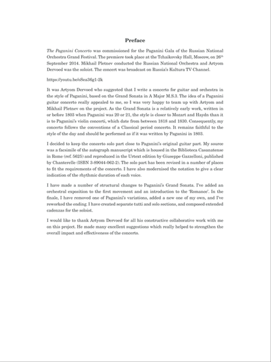 The Paganini Concerto (piano reduction) Classical Guitar scores gallery preview page 3