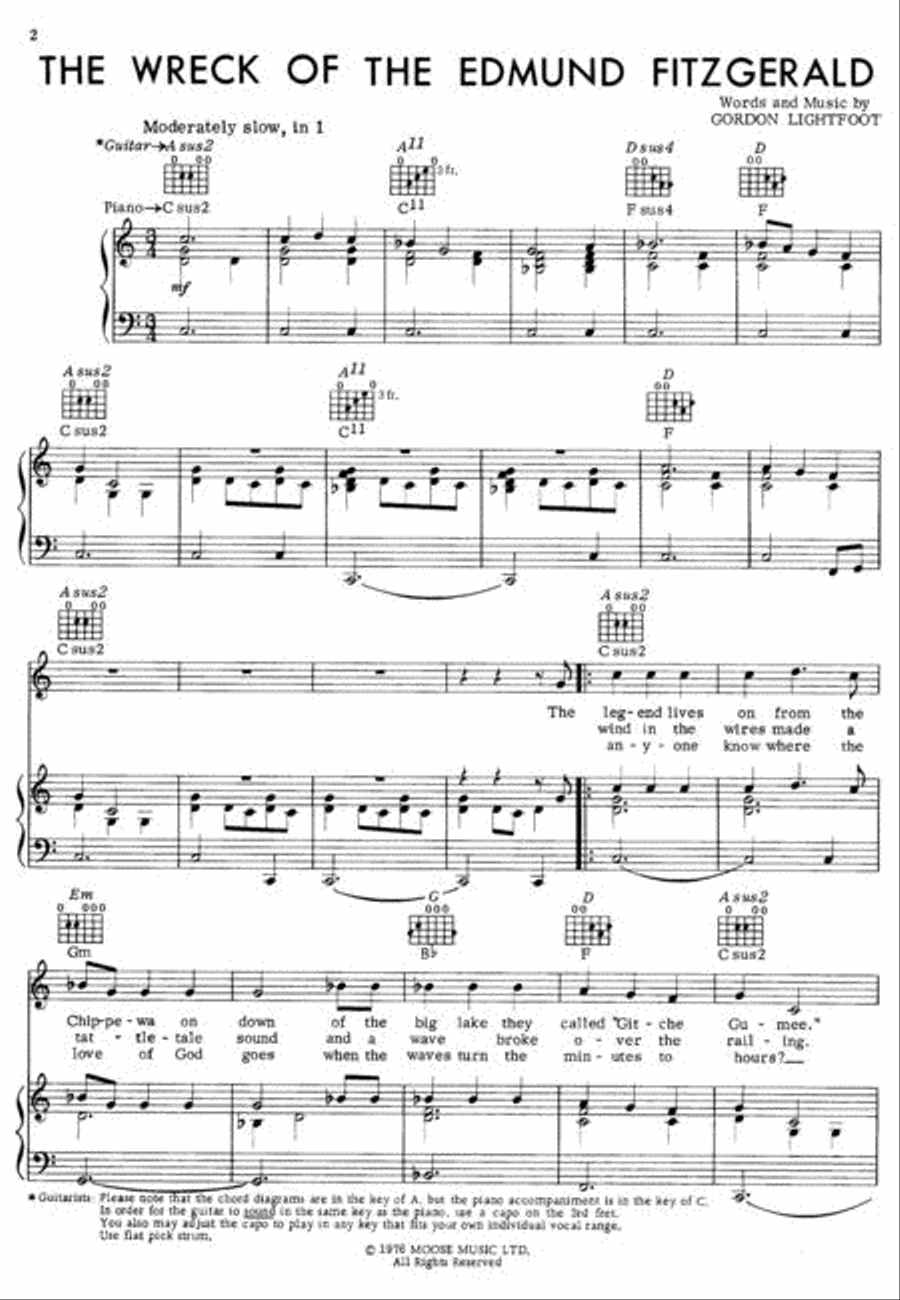 Wreck Of The Edmund Fitzgerald Small Ensemble scores gallery preview page 2