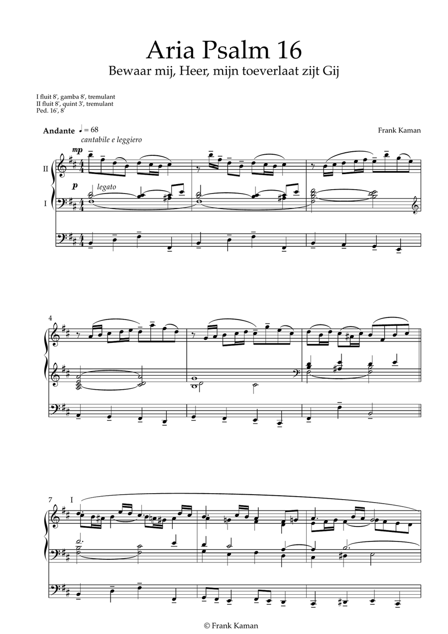 Aria Psalm 16 Organ Solo scores gallery preview page 2