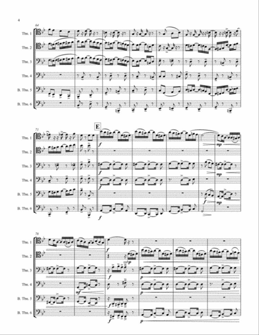 Red Pepper Two-Step for 6 trombones Brass Ensemble scores gallery preview page 4