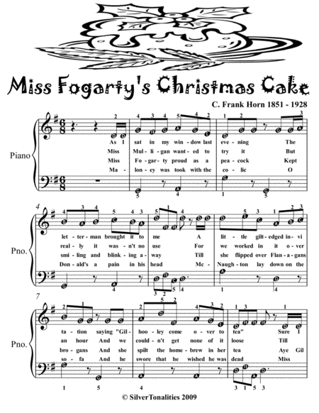 Miss Fogarty’s Christmas Cake Easy Piano Sheet Music 2nd Edition