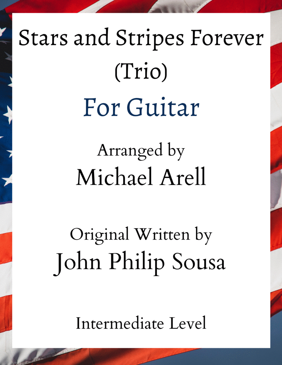 Stars and Stripes Forever- Intermediate Guitar Acoustic Guitar scores gallery preview page 1
