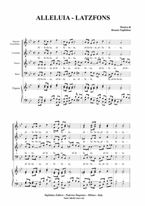 ALLELUIA Latzfonts - Tagliabue - For SATB Choir and Organ