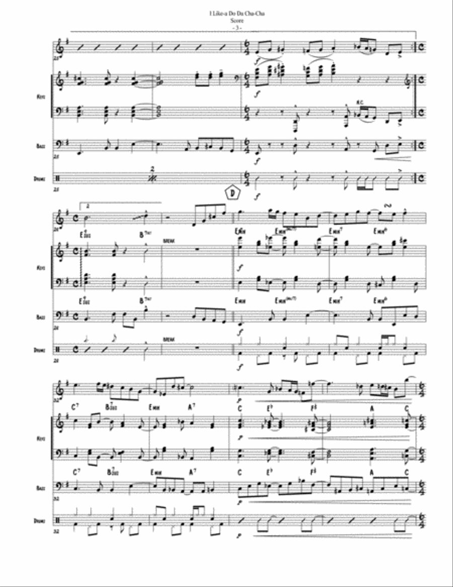 I Like-a Do Da Cha-Cha I Like-a Do Da Cha-Cha Jazz Ensemble scores gallery preview page 4