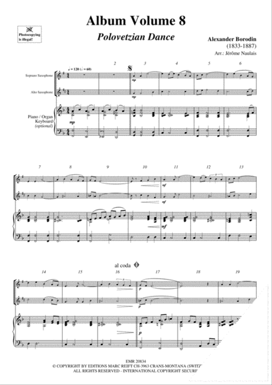 Duet Album Volume 8 Duet Album Volume 8 Saxophone Ensemble scores gallery preview page 3