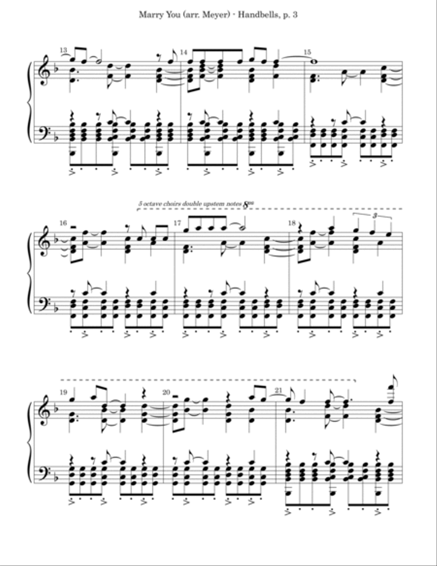 Marry You Handbell Choir scores gallery preview page 3