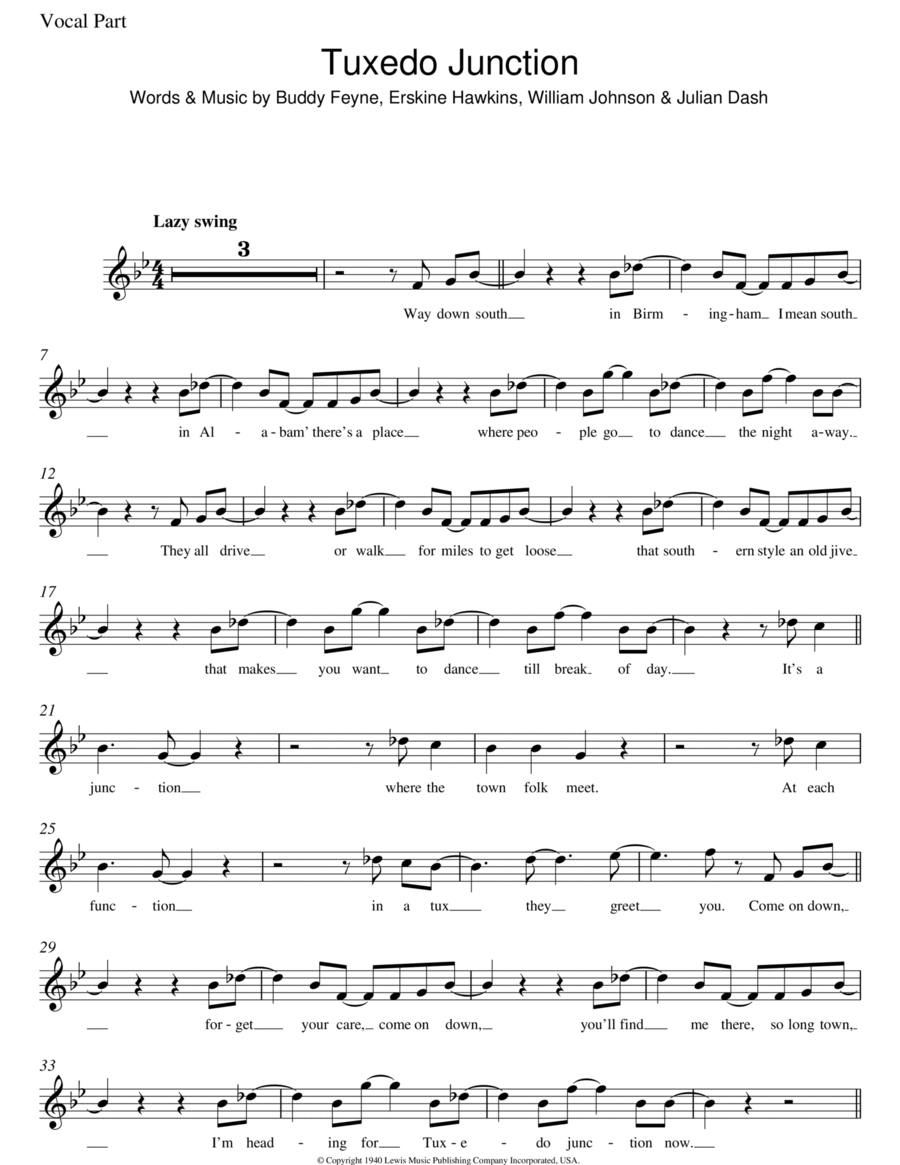 Tuxedo Junction Piano scores gallery preview page 1